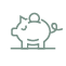 Piggy bank icon.