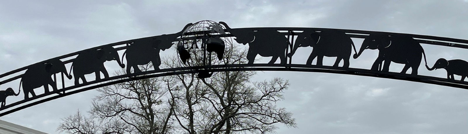 Archway at the entrance to the elephant sanctuary in Hugo, OK.